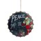 NorthLight 34327604 11.75 in. Peace Joy &#x26; Love Christmas Wall Decor, Red &#x26; White